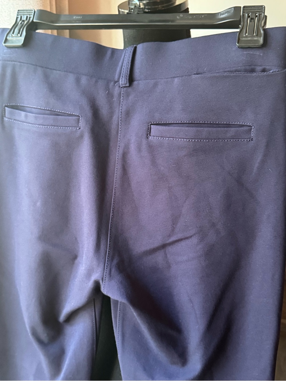 Betabrand Straight-Leg Ponte Pants in Navy - Picture 4 of 5